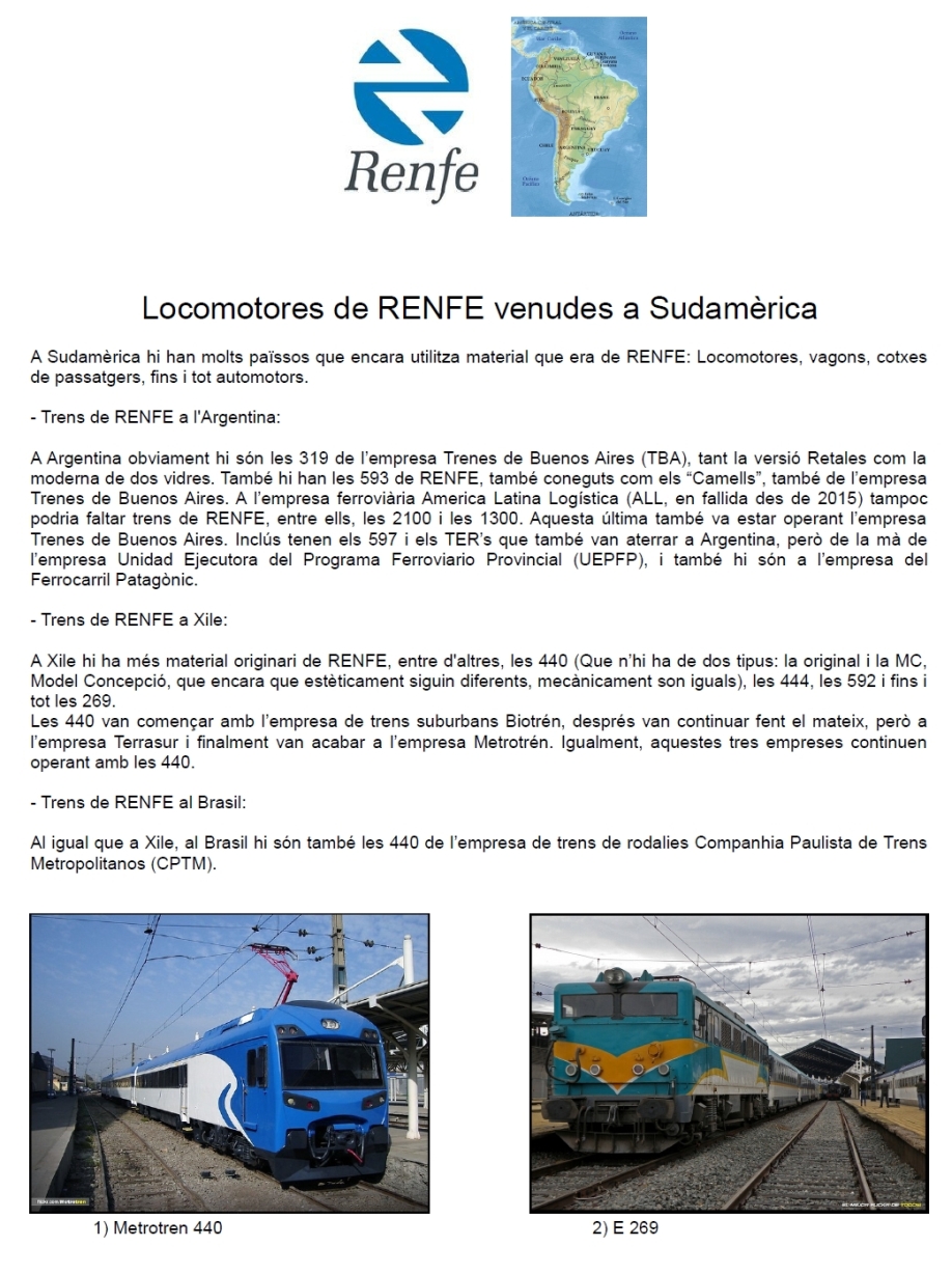 Locomotores RENFE venudes a Sudamèrica. Emilio Cano