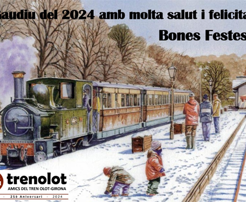 Felicitació Associació Amics del Tren Olot-Girona
