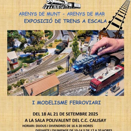 Exposició de trens a escala. Amics del Trens. Arenys de Munt – Arenys de Mar. I Modelisme Ferroviari.