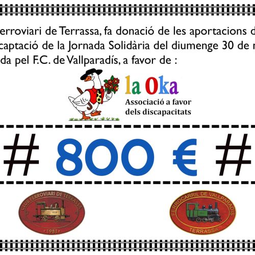 Donació recaptació Jornada Solidaria 2025 a La Oka