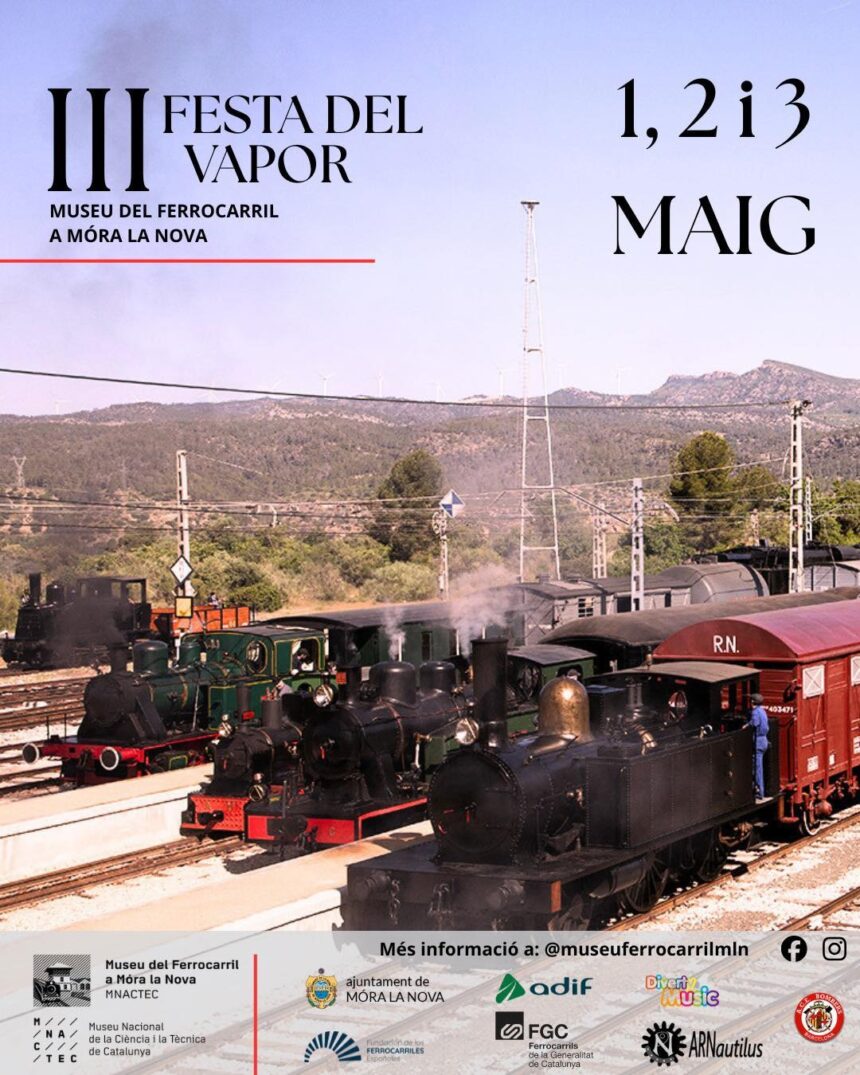 festa-vapor-mora-2026 III Festa del Vapor al Museu del Ferrocarril a Móra la Nova